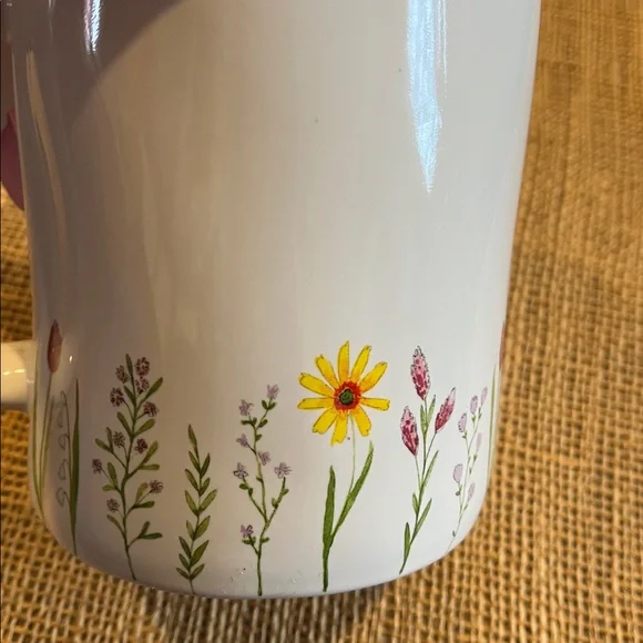 Rae Dunn White Floral Ceramic Mimi mug - Picture 4 of 4